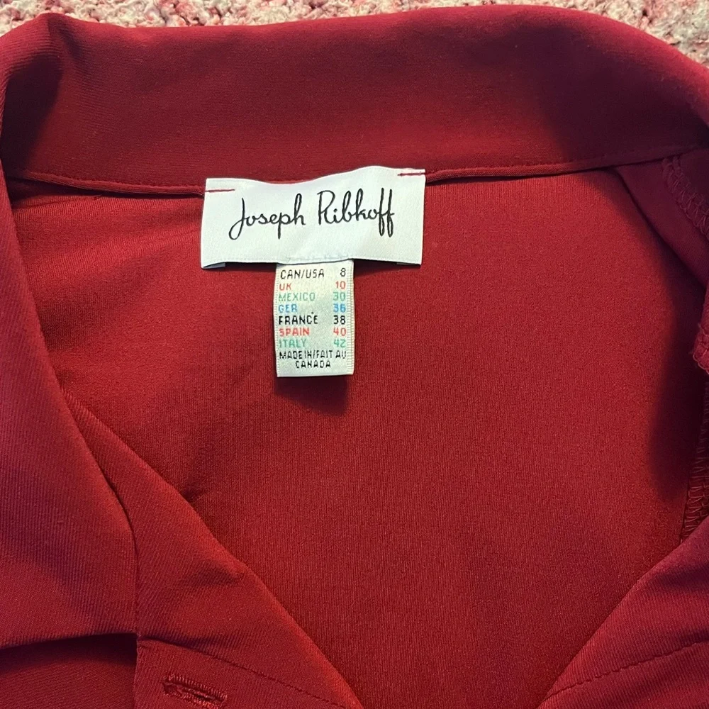 JOSEPH RIBKOFF~Soft button up dress shirt tunic dress blouse (8-10) - Picture 5 of 5
